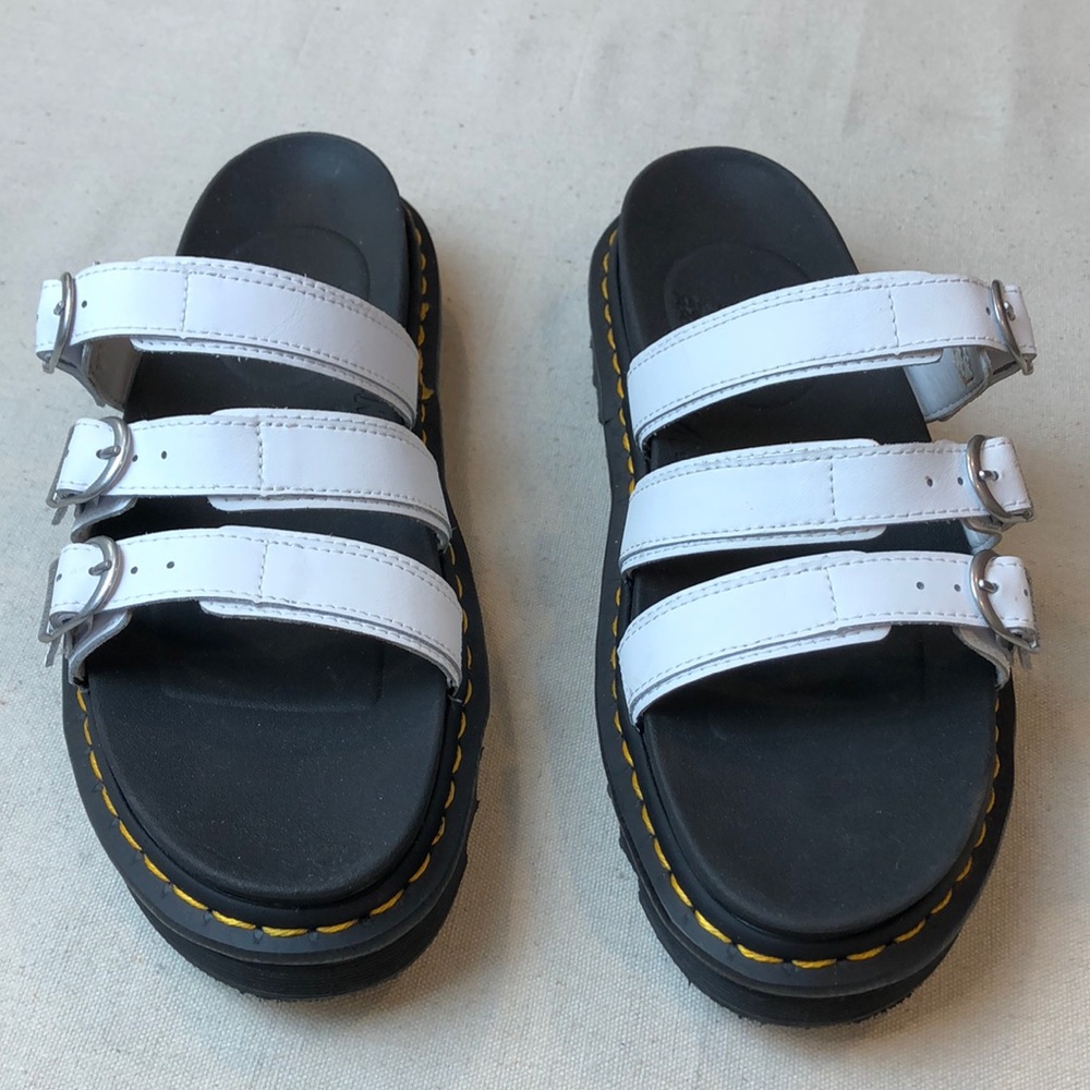 Dr. Martens White and Black Sandals - Picture 2 of 10